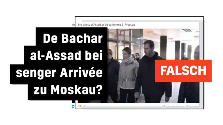 Faktencheck Éischt Foto vum Baschar al Assad zu Moskau ass gefälscht