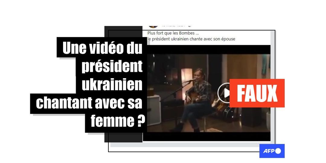Cette vidéo ne montre pas le président Zelensky et sa femme chanter ensemble - Featured image