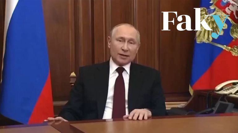 Ce faux discours de Vladimir Poutine annonçant "la paix" avec l’Ukraine est un deepfake - Featured image