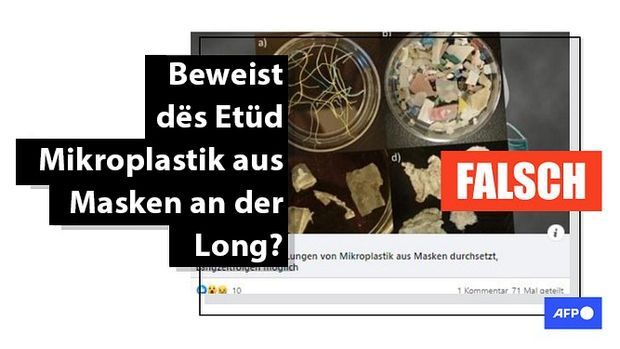 Faktencheck: Et geréit kee Mikroplastik aus medezinesche Masken an d'Longen - Featured image