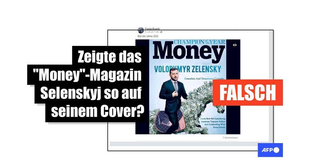 Dieses Cover des "Money"-Magazins mit Wolodymry Selenskyj wurde gefälscht - Featured image