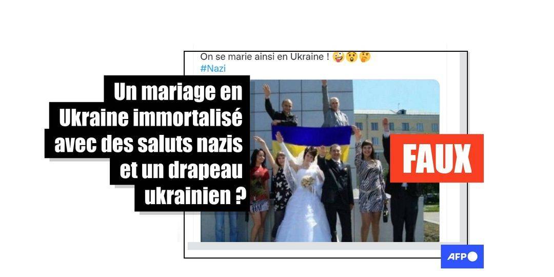 Des saluts nazis lors d'un mariage "ukrainien" ? La photo, prise en Russie, a été manipulée - Featured image