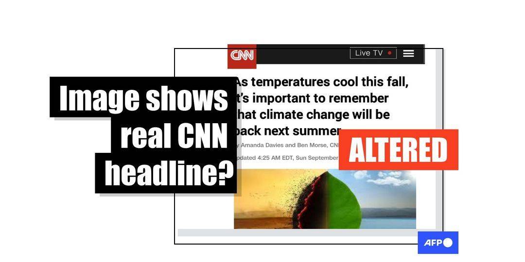 Fake CNN climate change story circulates online - Featured image