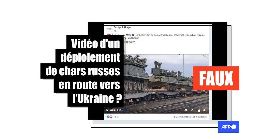 Cette vidéo ne montre pas le transport de chars russes en Ukraine et précède le conflit - Featured image
