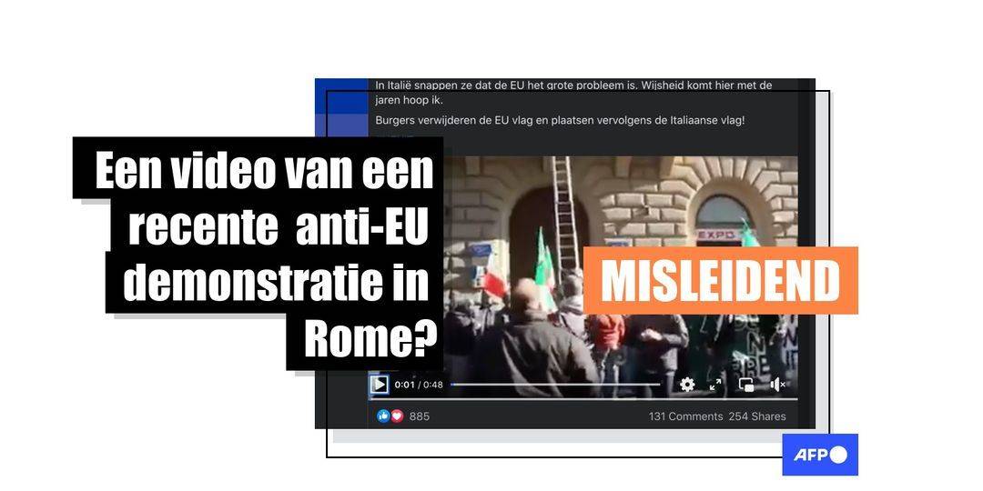 Deze video van een anti-EU protest in Rome is niet recent, het werd opgenomen in 2013 - Featured image