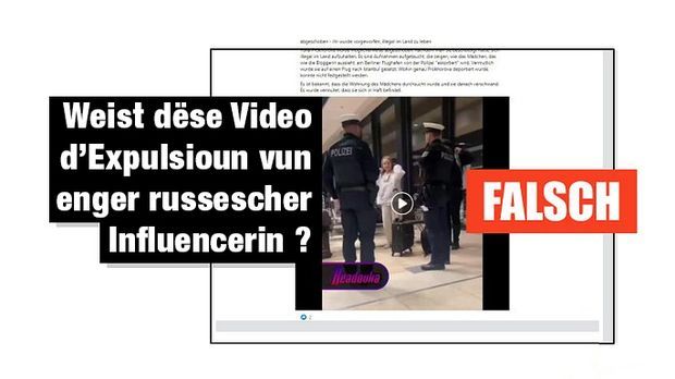 Faktencheck: Video weist net, wéi prorussesch Influencerin ausgewise gëtt - Featured image