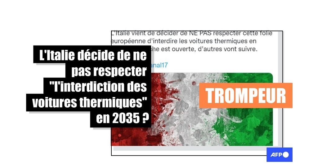 L'Italie vient de décider de déroger à "l'interdiction des voitures thermiques" au sein de l'UE en 2035 ? C'est trompeur - Featured image