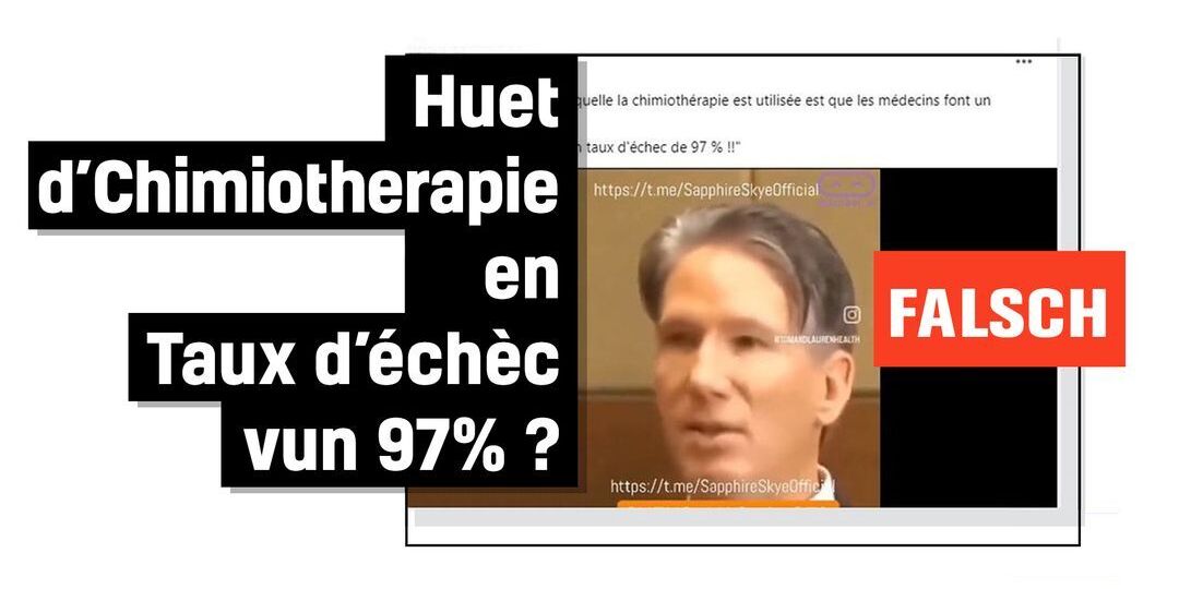 Faktencheck: Ass Chimiotherapie "zu 97 %" ineffikass géint Kriibs? - Featured image