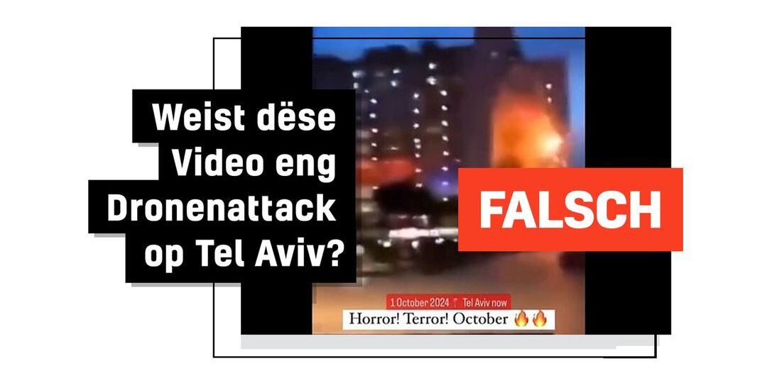 Faktencheck: Video vun enger ukrainescher Dronenattack op Russland gëtt fälschlecherweis als iranesch Attack op Israel duergestallt - Featured image