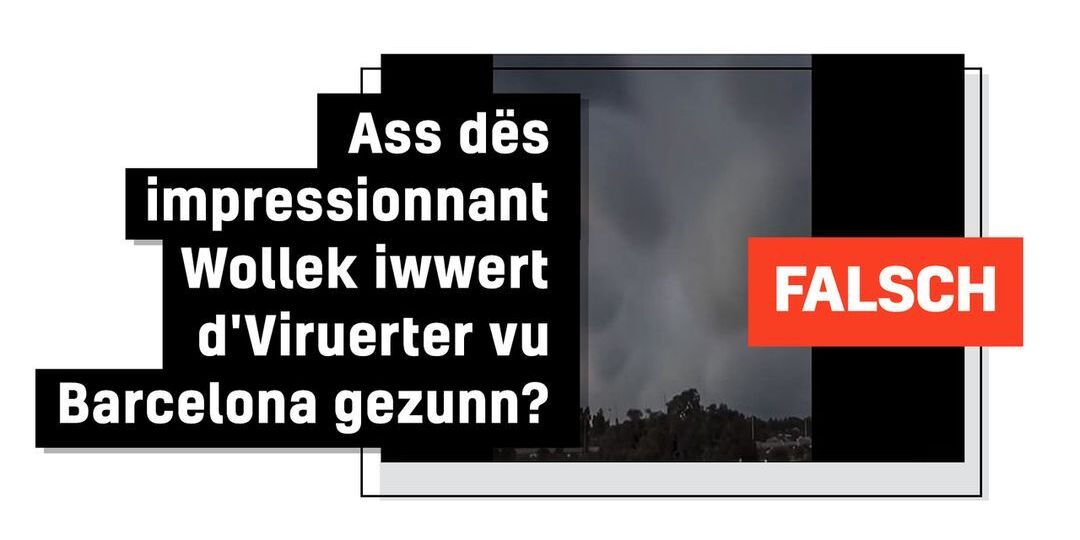 Faktencheck: Iwwerschwemmungen a Spuenien: Biller vu riseger Wollek sinn net vu Barcelona, mee aus dem australesche Perth - Featured image