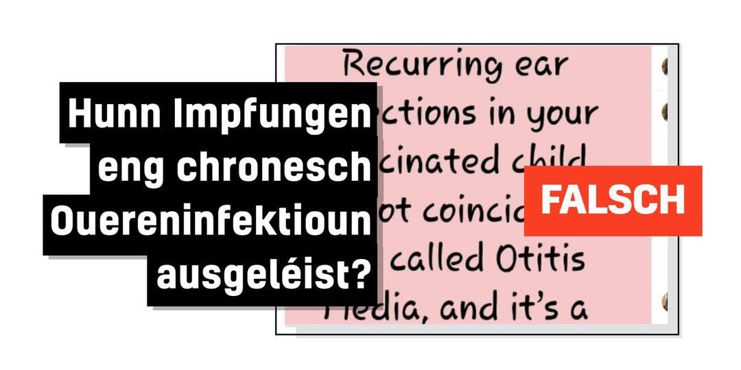 Faktencheck: Keen Noweis fir Zesummenhang tëscht chroneschen Ouerinfektiounen an Impfungen - Featured image