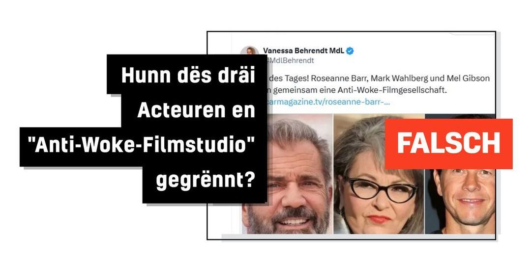 Faktencheck: Meldung iwwer angeeblech gegrënnt "Anti-Woke-Filmgesellschaft" ass Satir - Featured image