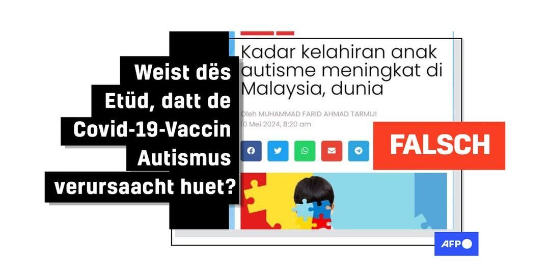 Faktencheck: Falsch zitéierte Lancet-Bericht suergt fir Feelinformatioun iwwer Covid-Impfstoffer an Autismus - Featured image