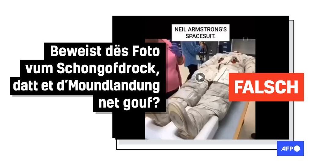 Faktencheck: Foto vu Schongofdrock widderleet éischt Moundlandung net - Featured image