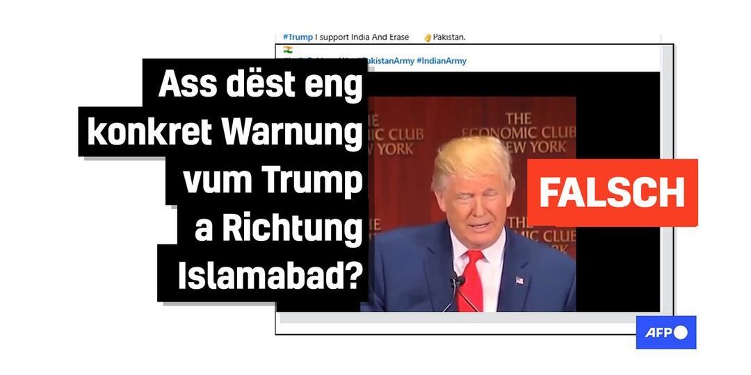 Faktencheck: Video vum Trump senger "Droung u Pakistan" ass manipuléiert - Featured image