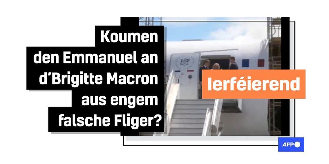 Faktencheck: D'Koppel Macron huet hir Arrivée net inzeenéiert - Featured image