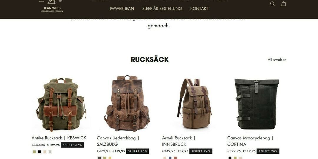 Wueren aus Lieder vum "Jean Weis"?: Online-Fake-Shop vun angeeblechem Lëtzebuerger mécht d'Ronnen - Featured image