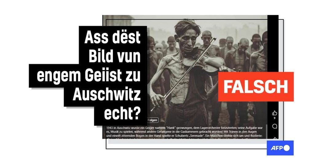 Faktencheck: Bild vun engem Geiist am KZ Auschwitz gouf mat KI gemaach - Featured image