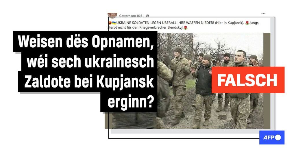 Faktencheck: Al-Opnam kee Beleeg fir Kapitulatioun vun ukraineschen Truppen zu Kupjansk - Featured image